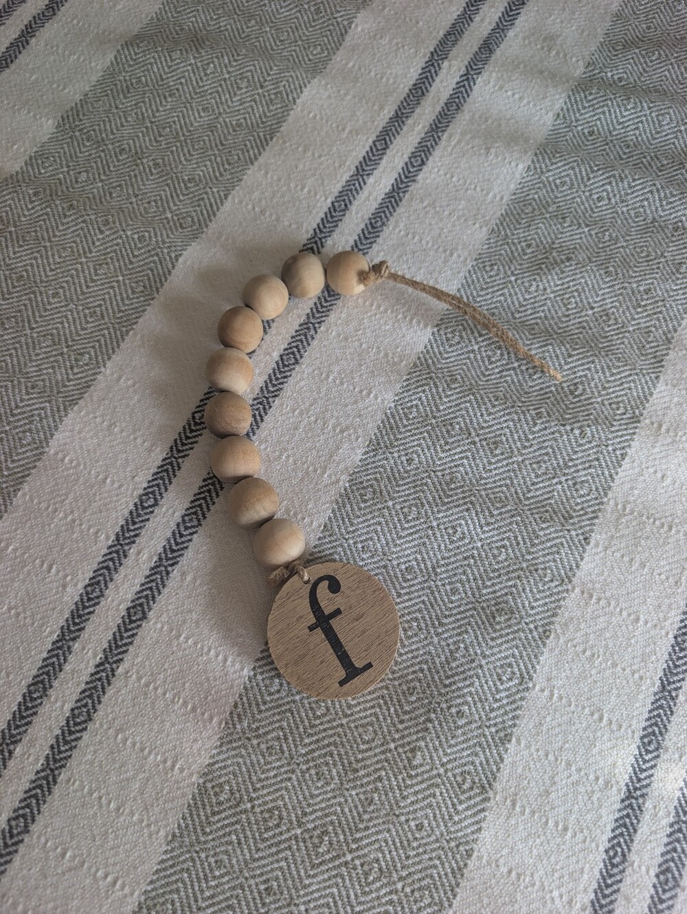 Hobby Lobby Initial F Wood Bead Garland Home Decor